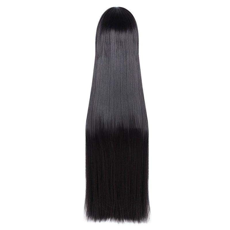 C-ZOFEK Black Cosplay Wig Women 80cm Long Straight Hair (Black) - Image 3
